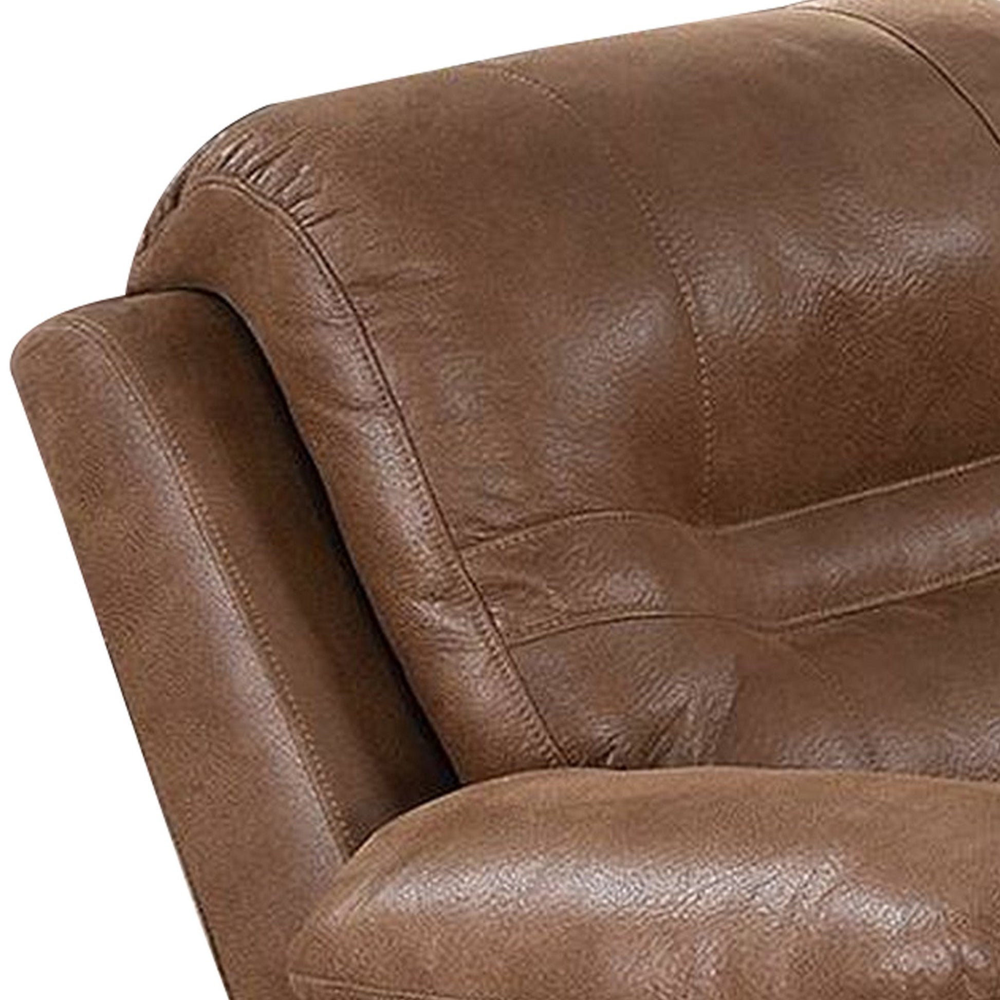 41 Inch leatherette Reclining Chair with USB Port Brown By Casagear Home BM232082