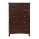 Logan Tall Dresser Chest | 48" | 5 Drawer | Round Knobs | Brown