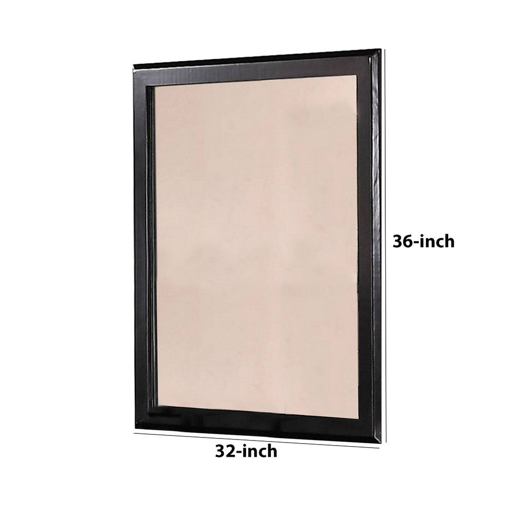 Kai Mirror | 36" | Rectangular Wood Frame | Black