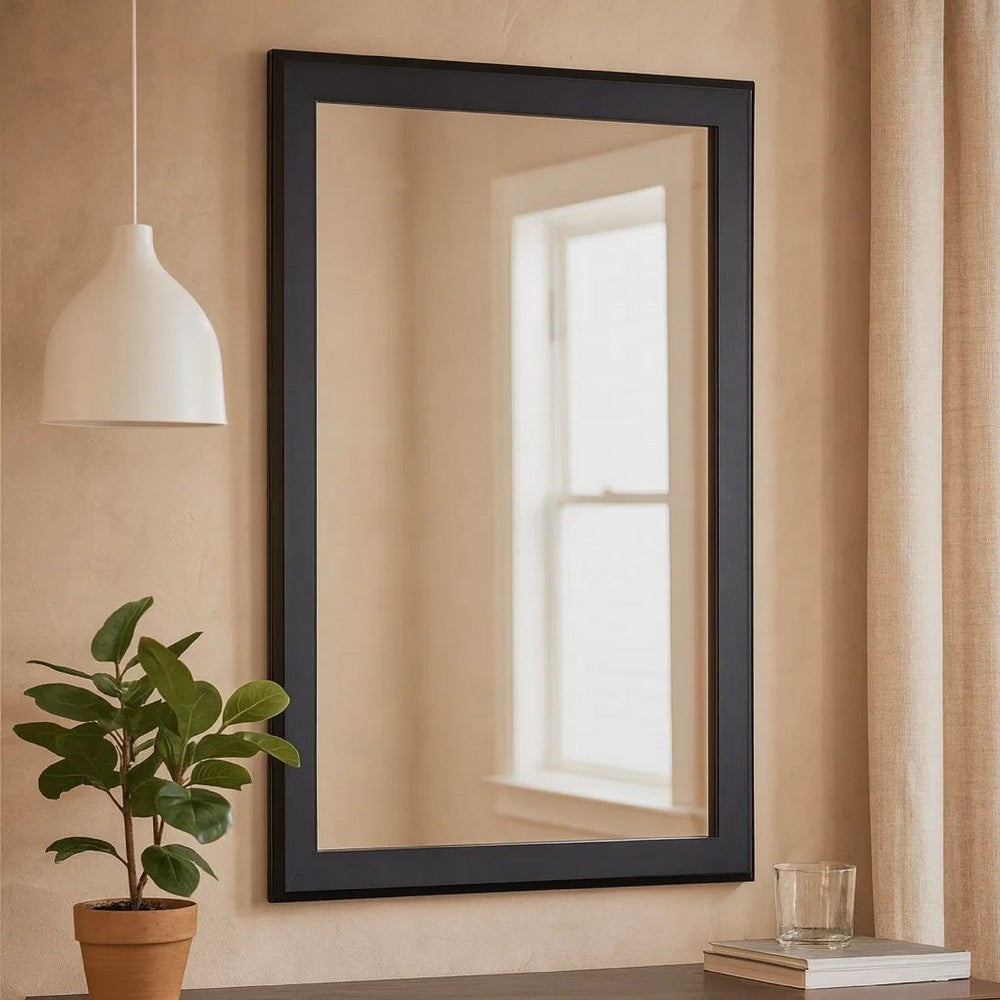 Kai Mirror | 36" | Rectangular Wood Frame | Black