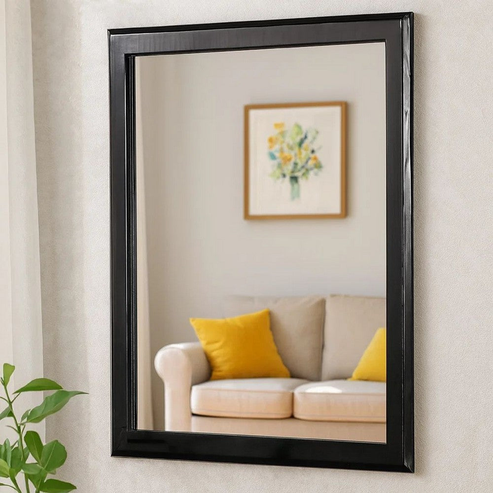 Kai Mirror | 36" | Rectangular Wood Frame | Black