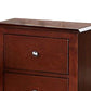 25 Inches 2 Drawer Wooden Nightstand with Metal Pulls Brown By Casagear Home BM232104