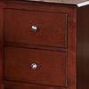 25 Inches 2 Drawer Wooden Nightstand with Metal Pulls Brown By Casagear Home BM232104