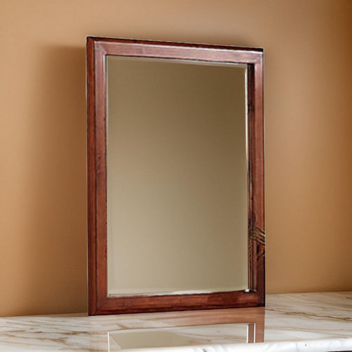 Kai Mirror | 36" | Rectangular Wood Frame | Brown