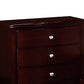 26 Inches 3 Drawer Wooden Nightstand with Chamfered Legs Brown By Casagear Home BM232106