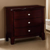 26 Inches 3 Drawer Wooden Nightstand with Chamfered Legs, Brown By Casagear Home