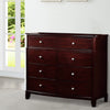 55 Inches 8 Drawer Wooden Dresser with Chamfered Legs, Brown By Casagear Home