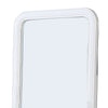 37 Inches Wooden Mirror with Curved Edges White BM232117