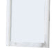 37 Inches Wooden Mirror with Curved Edges, White