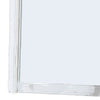 37 Inches Wooden Mirror with Curved Edges, White