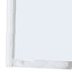 37 Inches Wooden Mirror with Curved Edges, White