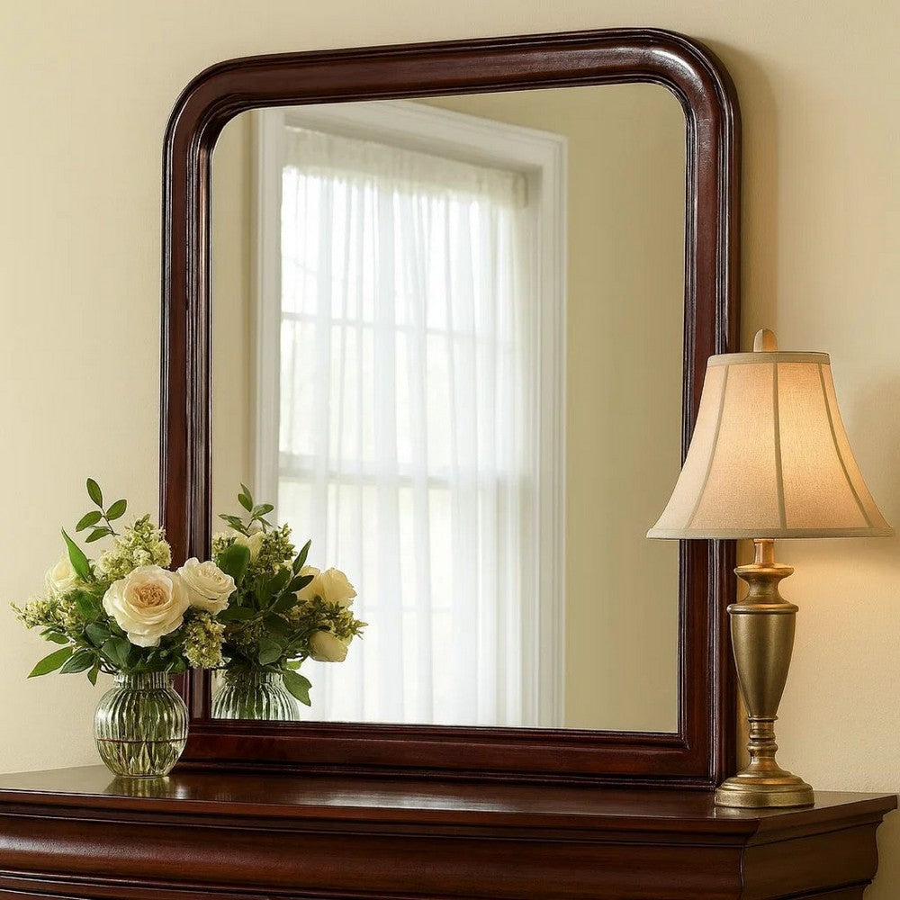 Kai Mirror | 37" | Curved Edges | Brown