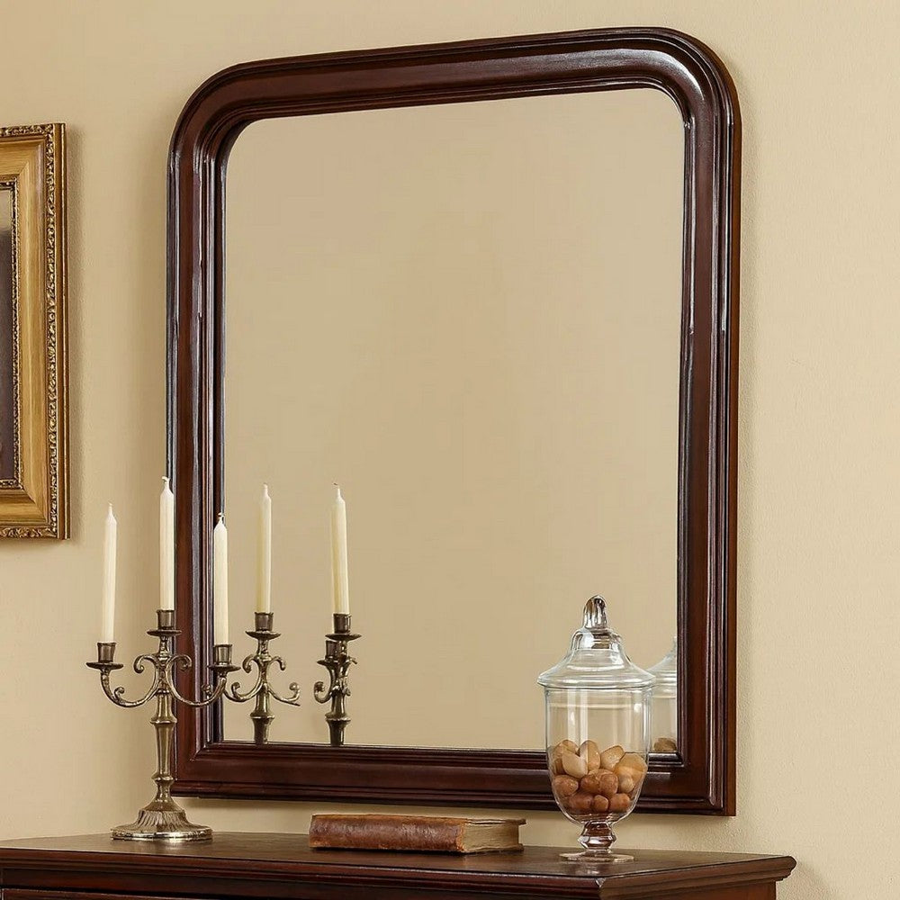 Kai Mirror | 37" | Curved Edges | Brown