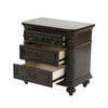 Logan Nightstand | 30’’ | 3 Drawer | Engraved Front | Brown BM232130