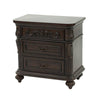 Logan Nightstand | 30’’ | 3 Drawer | Engraved Front | Brown BM232130