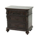 Logan Nightstand | 30’’ | 3 Drawer | Engraved Front | Brown BM232130