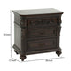 Logan Nightstand | 30’’ | 3 Drawer | Engraved Front | Brown BM232130