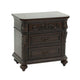 Logan Nightstand | 30’’ | 3 Drawer | Engraved Front | Brown BM232130