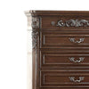 53 Inches 6 Drawer Engraved Wooden Chest Brown By Casagear Home BM232131