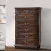 53 Inches 6 Drawer Engraved Wooden Chest Brown By Casagear Home BM232131