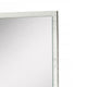 Vertical Faux Marble Framed Wall Mirror White and Silver By Casagear Home BM232158