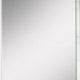 Vertical Faux Marble Framed Wall Mirror White and Silver By Casagear Home BM232158