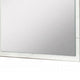 Vertical Faux Marble Framed Wall Mirror White and Silver By Casagear Home BM232158