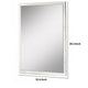 Vertical Faux Marble Framed Wall Mirror White and Silver By Casagear Home BM232158