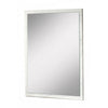 Kai Mirror | Vertical Frame | Faux Marble | White & Silver