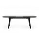 Logan Dining Table | Obround Top | Extendable Leaf | Charcoal Gray BM232240