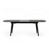 Logan Dining Table | Obround Top | Extendable Leaf | Charcoal Gray