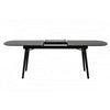 Logan Dining Table | Obround Top | Extendable Leaf | Charcoal Gray