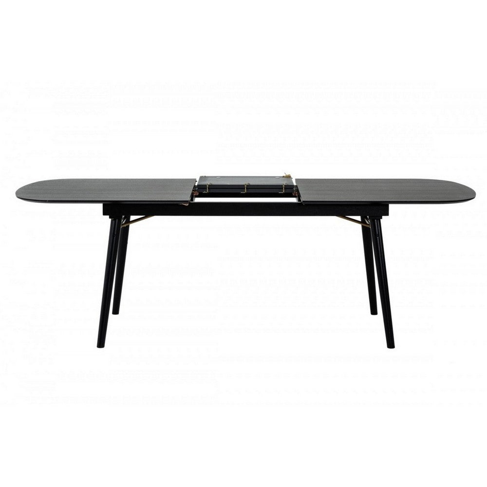 Logan Dining Table | Obround Top | Extendable Leaf | Charcoal Gray