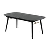 Logan Dining Table | Obround Top | Extendable Leaf | Charcoal Gray