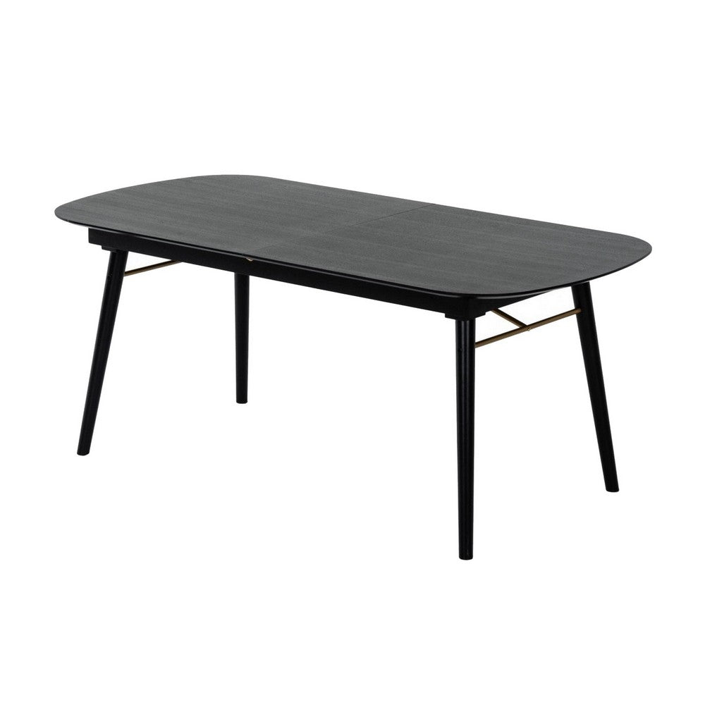 Logan Dining Table | Obround Top | Extendable Leaf | Charcoal Gray