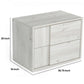 Wooden Nightstand with 2 Self Closing Drawers, White By Casagear Home