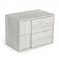 Wooden Nightstand with 2 Self Closing Drawers, White By Casagear Home