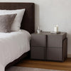 Logan Nightstand | Wood Frame | 2 Self Closing Drawers | Gray