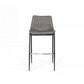 Counter Leatherette Barstool with Angled Tapered Legs Set of 2 Gray By Casagear Home BM232289