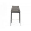 Counter Leatherette Barstool with Angled Tapered Legs Set of 2 Gray By Casagear Home BM232289