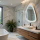 Kai Wall Mirror | Irregular Beveled | Touch LED | Silver