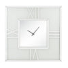 Analog Wall Clock with LED Light and Faux Gem Inlay, Silver