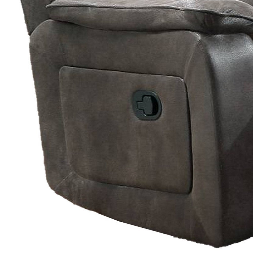 Nora Recliner | Fabric Manual | Pillow Top Arms | Gray