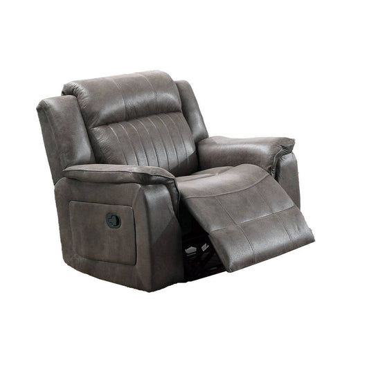 Nora Recliner | Fabric Manual | Pillow Top Arms | Gray
