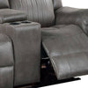 Nora Loveseat | Fabric Manual | Console | 2 Cupholders | Gray