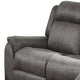 Fabric Manual Motion Sofa with Pillow Top Arms Gray