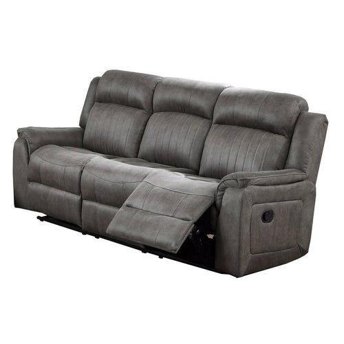 Fabric Manual Motion Sofa with Pillow Top Arms, Gray