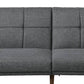 Fabric Adjustable Sofa with Square Tufted Back, Light Gray By Casagear Home