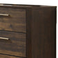 48 Inches 5 Drawer Wooden Chest with Grains Rustic Brown By Casagear Home BM232621