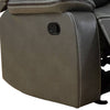 73 Inches Leatherette Motion Loveseat with Console Gray BM232626